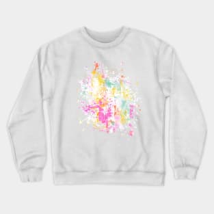 Abstract Vibrant Multicolor Brush Strokes and Splatters 4 Crewneck Sweatshirt